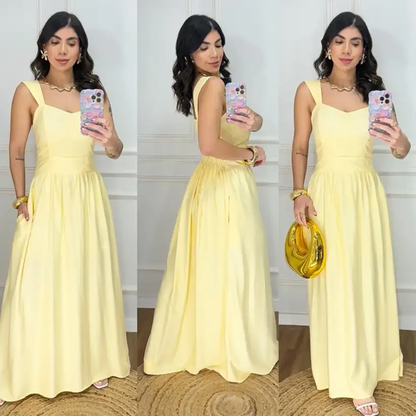 Vestido Maxi Amarelo