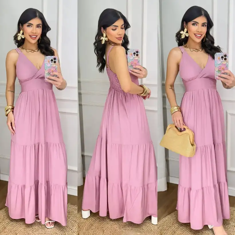 Vestido Maxi Rosê